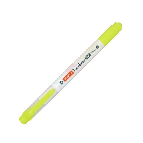 Donga Twinliner Soft Brush Fırça Uçlu İşaretleme Kalemi Neon Sarı No:05