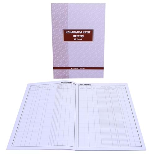 Konaklama Kayıt Defteri 40 Yp.