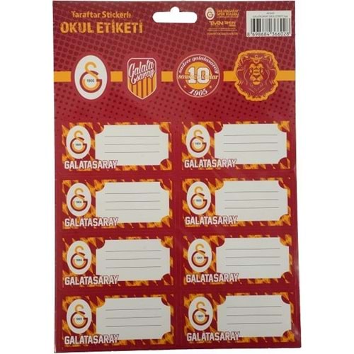 Galatasaray Stickers + Okul Etiketi - 3 Yaprak