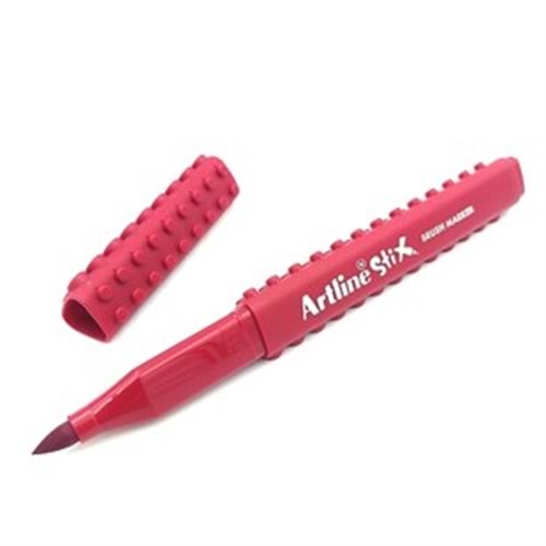 Artline Stix Brush Marker Kalem Koyu Kırmızı Renk