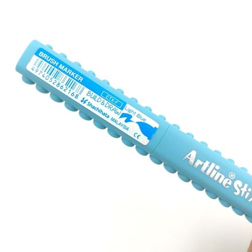 Artline Stix Brush Marker Kalem Açık Mavi Renk