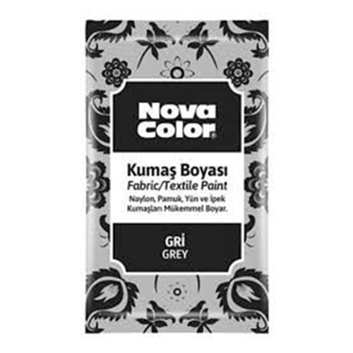 Nova Color Kumaş Boyası Toz Gri 12Gr