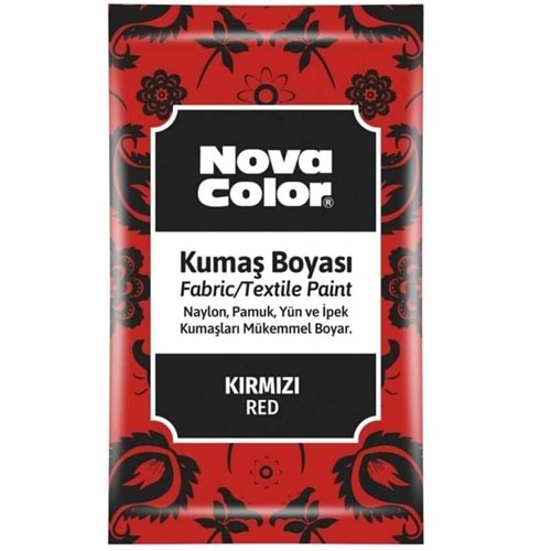Nova Color Kumaş Boyası Toz Kırmızı 12Gr