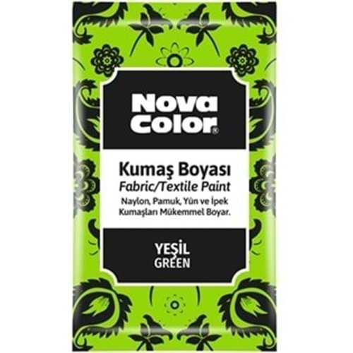 Nova Color Kumaş Boyası Toz Yeşil 12 Gr.