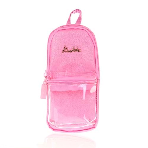 Kaukko Magical Junior Bag Kalem Çantası Transparent-Pembe K2500