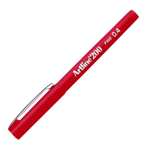 Artline 200N Fine Keçe Uçlu Yazı Kalemi Uç 0.4 Mm Kırmızı