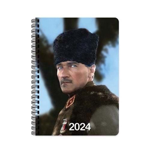 Keskin Color 17x24 Atatürk Günlük Spiralli Ajanda - Başkomutan 2024