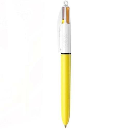 Bic Fonksiyonlu Tükenmez Kalem 1.0 mnm 4 Renk Sarı Gövde