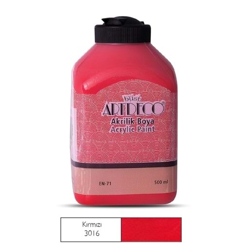 Artdeco Akrilik Boya 500 Ml Kırmızı 3016