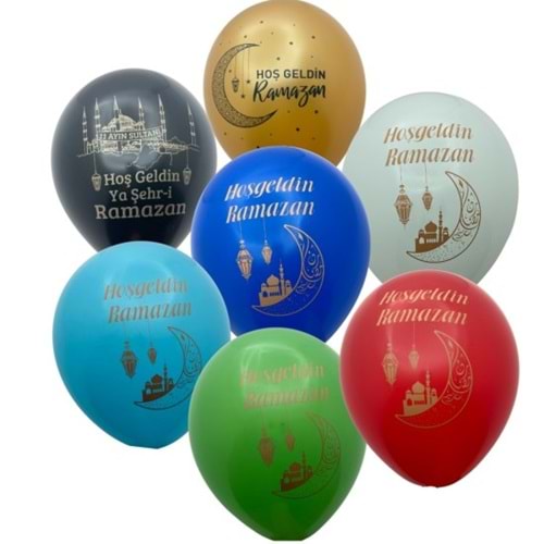 Hoşgeldin Ramazan Baskılı Balon 10 Adet