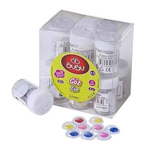 Bu-Bu Renkli Oynar Göz Renkli 18 mm 8 gr.