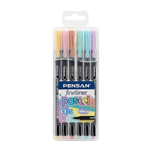Pensan Fineliner Pastel Keçeli Kalem 6 Lı
