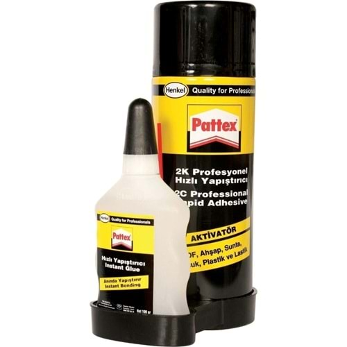 Pattex 2K Aktivatörlü Hızlı Yapıştırıcı 100 ml. + 17 ml.