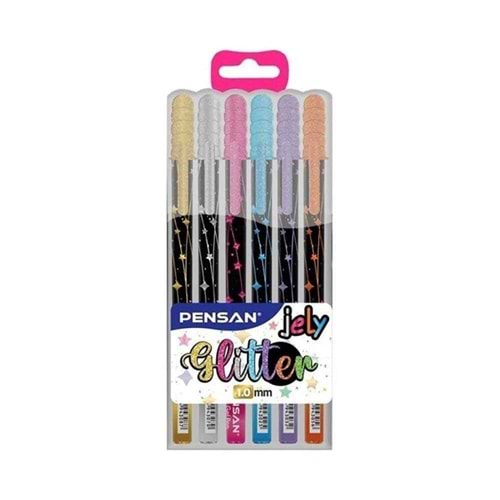 Pensan Jely Glitter Simli Kalem 1 Mm 6 Renk Set