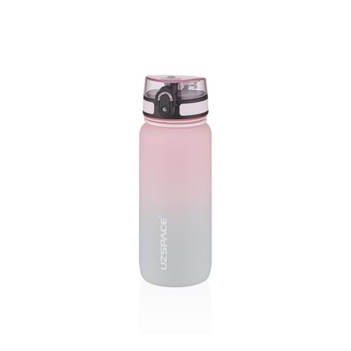 Uzspace Tritan 650 ml Matara Pembe-Gri 3037