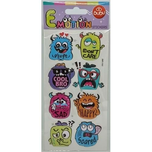 Bu-Bu Emotion Puffy Stickers Monsters 9x21 SWP-1701