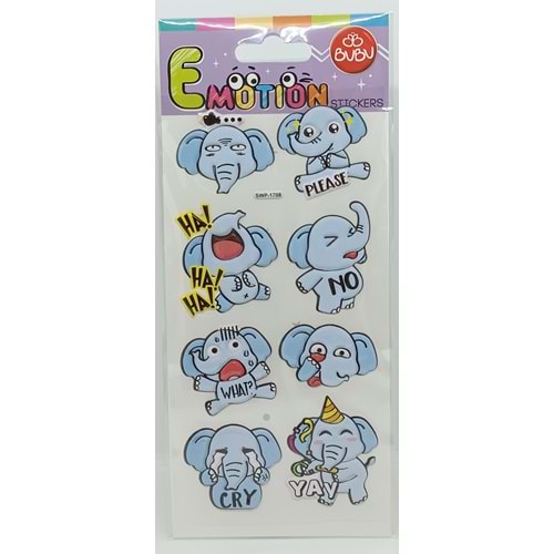 Bu-Bu Emotion Puffy Stickers Fil 9x21 SWP-1708