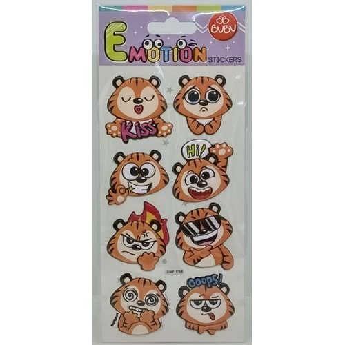 Bu-Bu Emotion Puffy Stickers Kaplan 9x21 SWP-1706