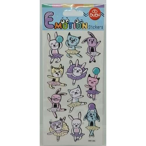 Bu-Bu Emotion Puffy Stickers Kediler 9x21 SWP-1602