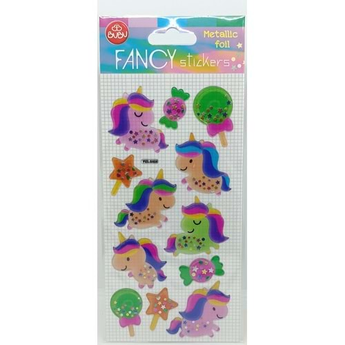 Bu-Bu Damla Stickers Unicorn Metalik 9x20 PUS-8408