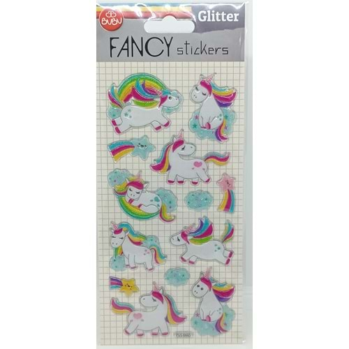 Bu-Bu Damla Stickers Glitter Unicorn 9x20 PUS-6605