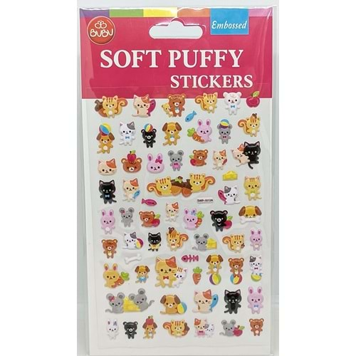 Bu-Bu Soft Puffy Stickers Kediler 10,9x20,5 SWP-1012A