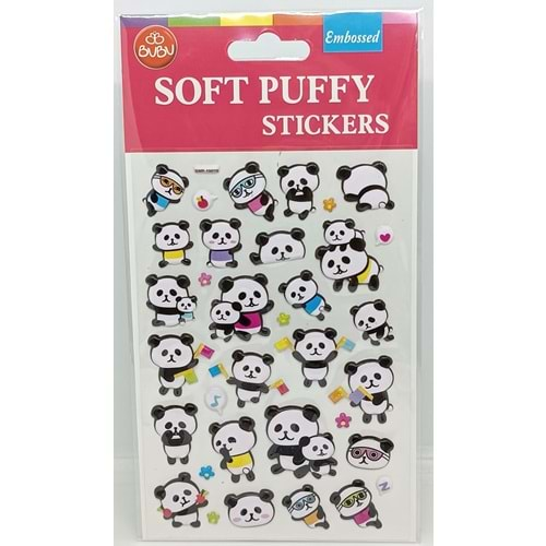 Bu-Bu Soft Puffy Stickers Pandalar 10,9x20,5 SWP-1007B