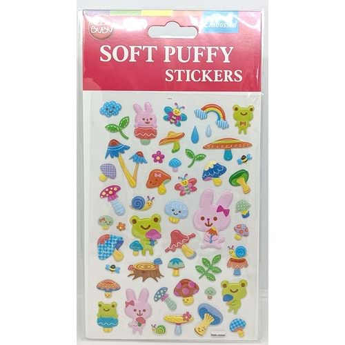 Bu-Bu Soft Puffy Stickers Forest Life 10,9x20,5 SWP-1009B