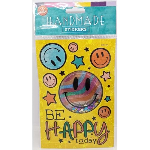 Bu-Bu Handmade Stickers Be Happy To Day 12,5x23,5 HMSB-104