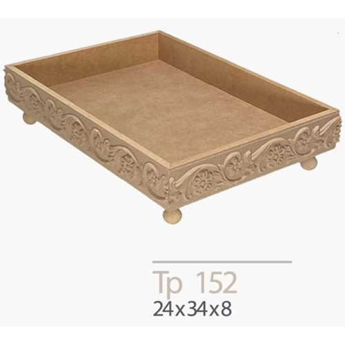 Ham MDF Ahşap Macun Tepsi TP-152