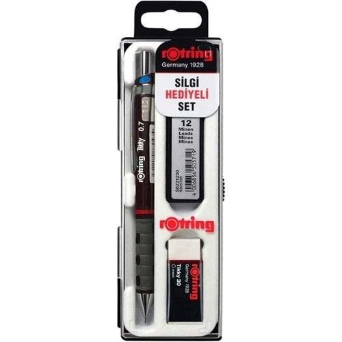 Rotring Tikky RD 0.7 mm Min Silgi Hediyeli Bordo Versatil Kalem