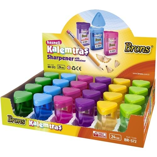 Brons Hazneli Kalemtraş Üçgen Br-572