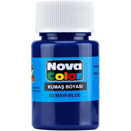 Nova Color Kumaş Boyası Şişe Mavi 30 ml.
