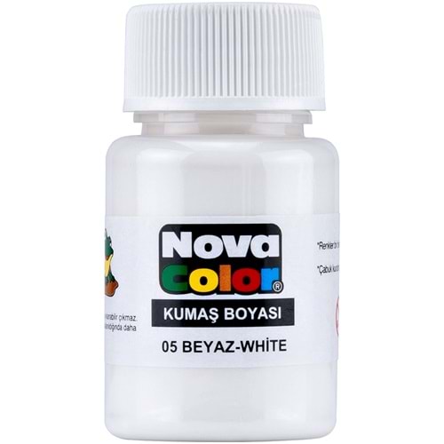 Nova Color Kumaş Boyası Şişe Beyaz 30 ml.