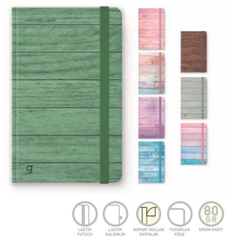 Gıpta Sherwood İp Dik.Sert Kpk. Defter 13x21 cm 96 Yp.