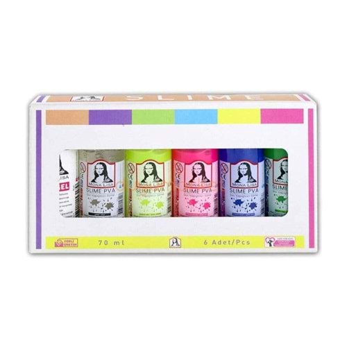 Monalisa Slime Seti 6 Renk x 70 ml SL06