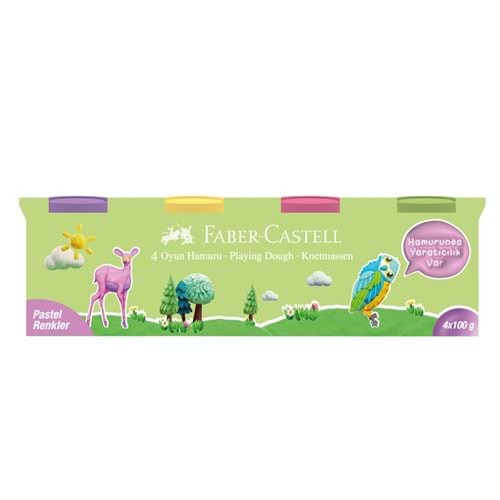 Faber-Castell Oyun Hamuru Pastel Renkler 4 x 100 g
