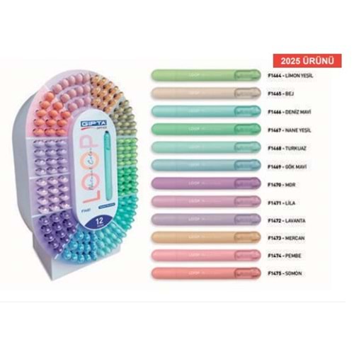 Gıpta Loop Pastel Limon Yeşil Fosforlu Kalem F1464