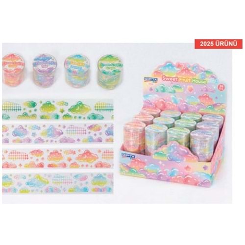 Gıpta Sticker Bant Decoration 4,8 cm x 1,75 m (ASORTİ) K8908