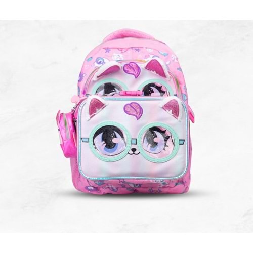 Dream Vest Gözlüklü Kedi 3 Lü Çanta Seti (SET0013)