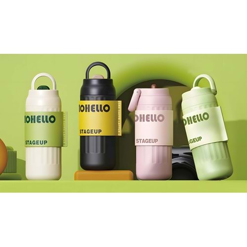 Shotay Fashion Çelik Termos Matara 460 ml. SHT-ST-8097 (ASORTİ)