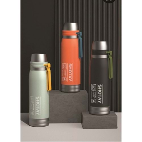 Shotay Travel Çelik Termos Matara 600 ml. SHT-ST-8270 (ASORTİ)