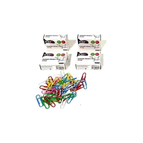 İnox Karışık Renkli Ataş 20 Gr. 28 mm