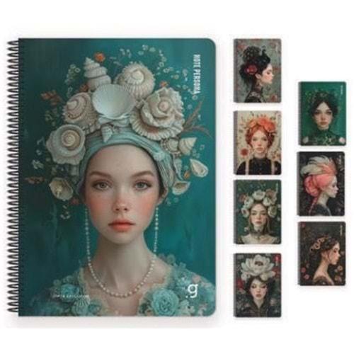 Gıpta Note Persona Spr.Sert Kap. 17x24 cm 96 Yp. Kareli Defter