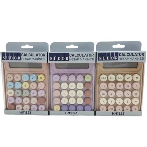 Südor Hesap Makinesi Pastel Renkler HM1823