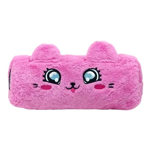 Bear&Deer Peluş Sevimli Kedi Pembe Kalem Kutusu BD-KCS275