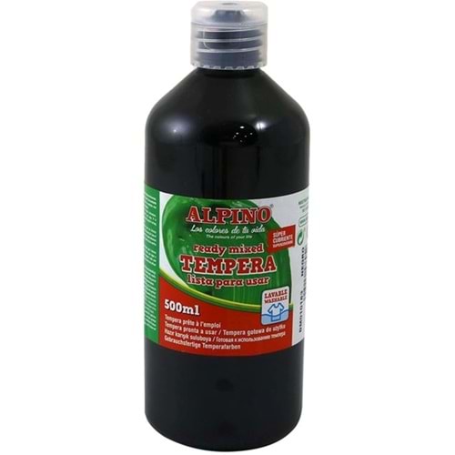 Alpino Tempera Sulu Boya 500 ml Siyah