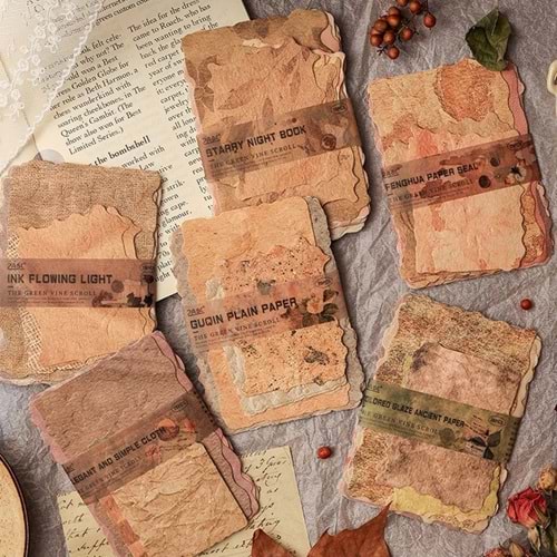 Vintage Tasarım Scrapbook Kağıdı 28 Adet QTGJ-6-06
