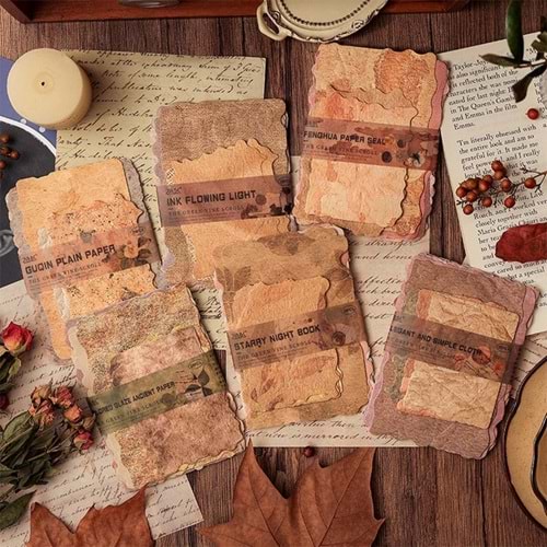 Vintage Tasarım Scrapbook Kağıdı 28 Adet QTGJ-6-05