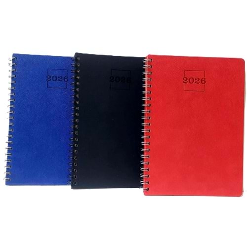 Haftalık Thermo Deri Spiralli 2026 Ajanda 20x28 cm